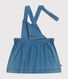 Abito smanicato in denim leggero per bebè