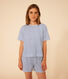 Pigiama donna con pantaloncini e t-shirt in cotone con motivo floreale