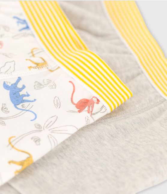 Confezione da 2 boxer bambino con scimmie in cotone biologico variante 1