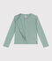 Cardigan in cotone tinta unita bambino verde PAUL