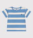 T-shirt a maniche corte in cotone a righe neonato