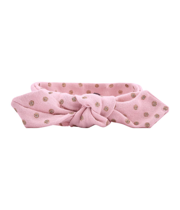 Fascia a pois rosa/giallo