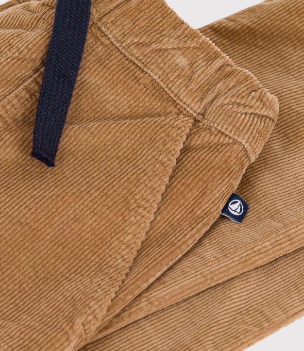 Pantaloni dritti in velluto bambino LATTE