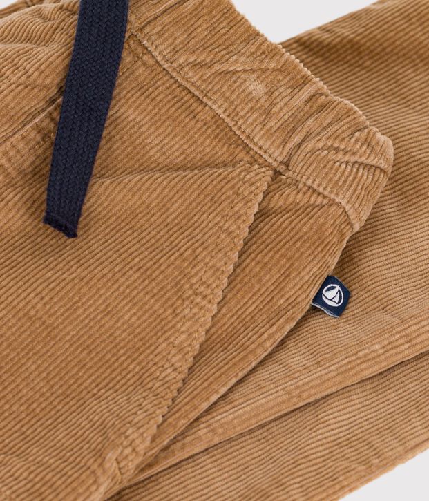 Pantaloni dritti in velluto bambino LATTE