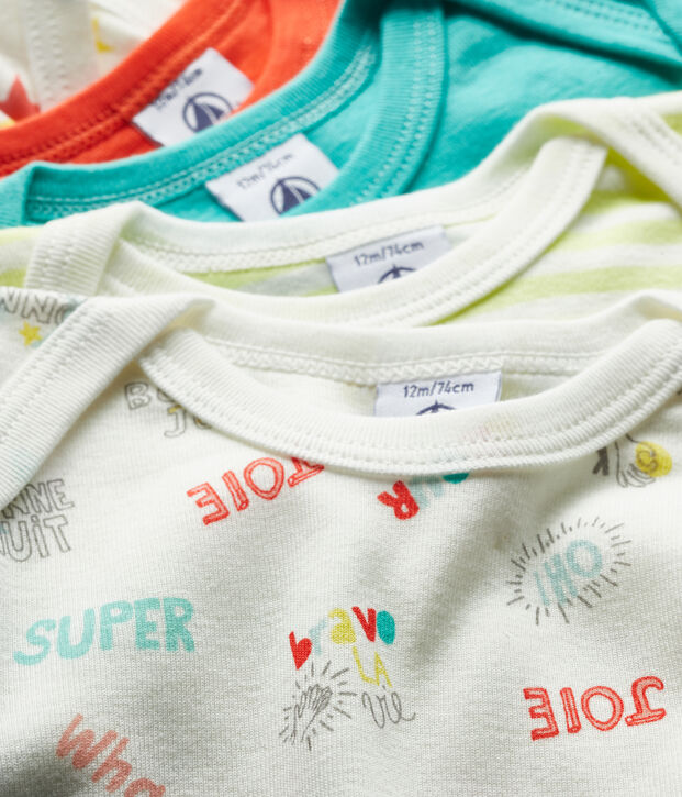 Confezione da 5 body manica corta beb&egrave; maschio multicolore