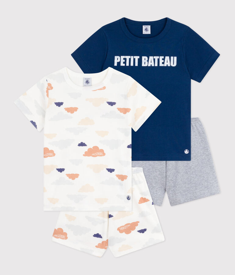 Set di 2 pigiami corti in cotone bambino multicolore