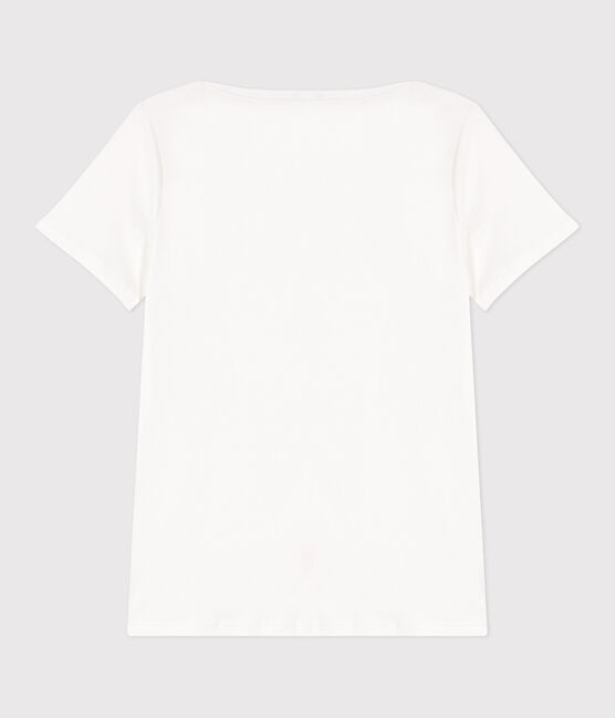 Iconica T-shirt da donna con collo da ammiraglio in cotone  bianco ECUME