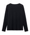 T-shirt manica lunga in cotone Sea Island donna blu MARINE