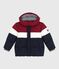 Piumino tinta unita color block bambino blu SMOKING/bianco MULTICO