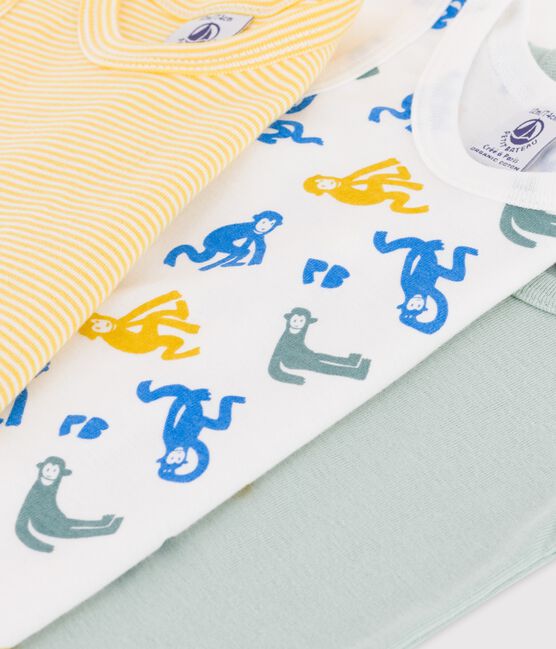 Confezione da 3 body fosforescenti senza maniche in cotone variante 1