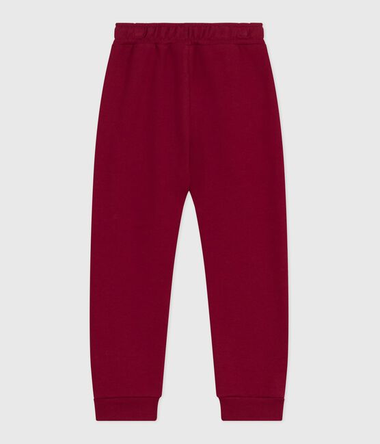 Joggers in cotone tinta unita bambino AMARANTE