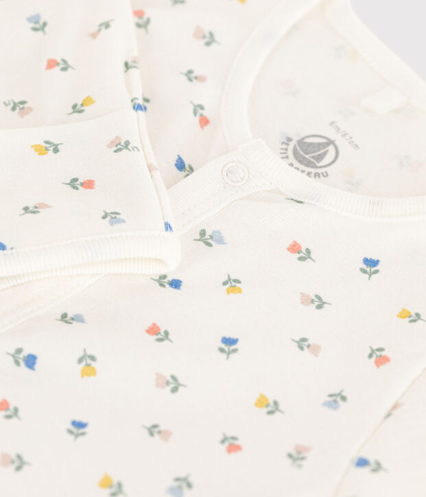 Tutina e sacco nanna con stampa in cotone bianco/multicolore