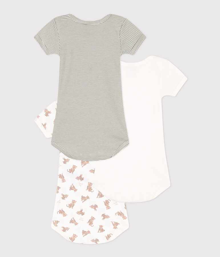 Confezione da 3 body a manica corta leopardi in cotone variante 1