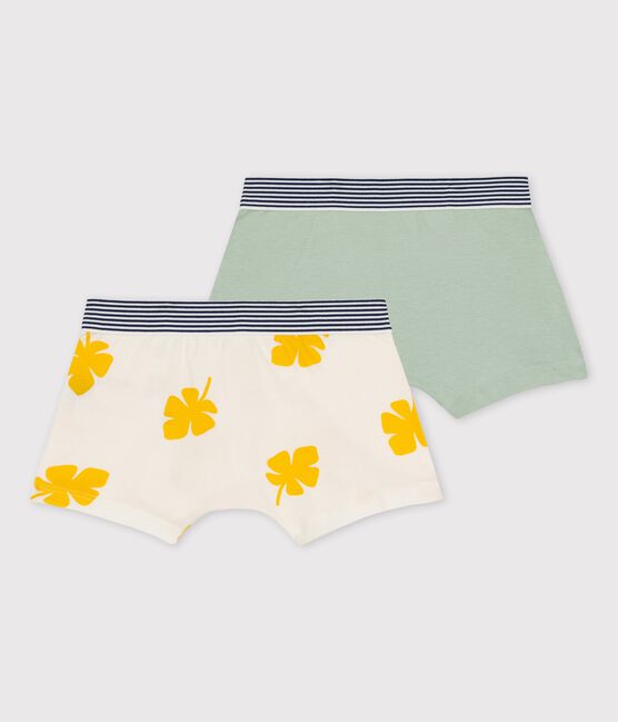 Confezione da 2 boxer bambino con palme grandi in cotone variante 1