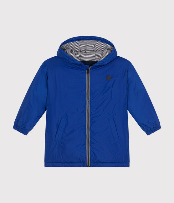 Giacca a vento calda bambino blu CALVIN