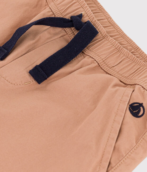 Pantaloni regular in serge di cotone bambino beige