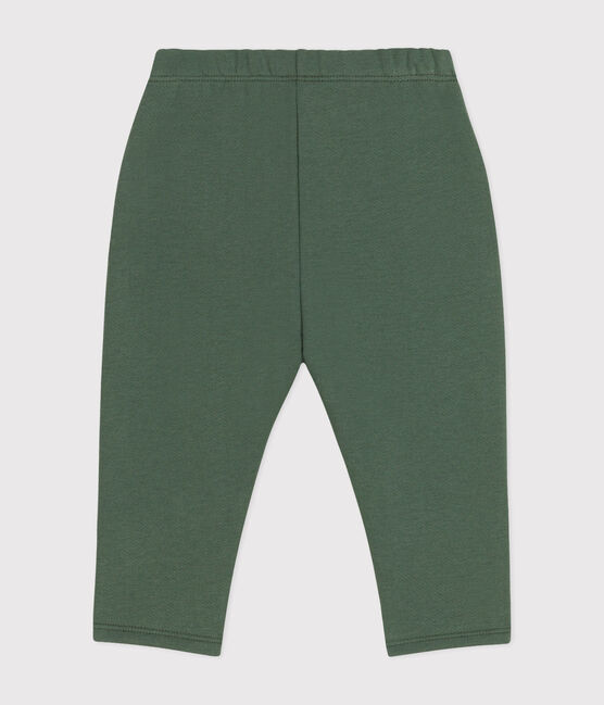 Pantaloni in tessuto felpato per bebè verde CROCO