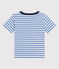 T-shirt a righe in jersey leggero bambino GAULOISE/ MARSHMALLOW