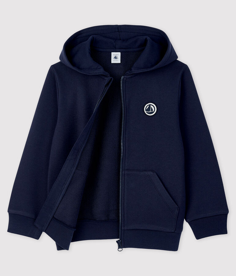 Felpa con cappuccio bambina/bambino blu