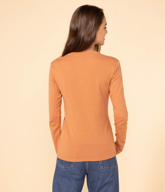 T-shirt L'ICONIQUE girocollo in cotone Donna rosa SIENNA