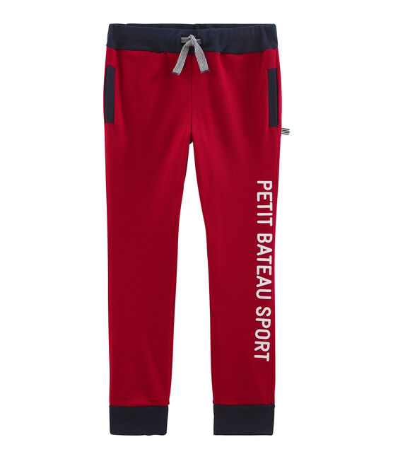 Pantalone da tuta in costina bambino rosso TERKUIT CN