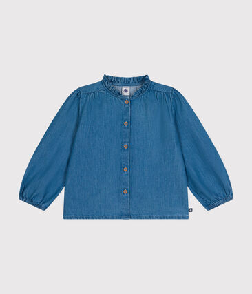 Blusa a maniche lunghe in denim bambina-image