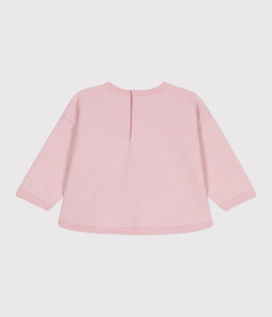 Felpa in cotone con motivo vintage Petit Bateau neonata rosa JOLI