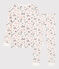 Pigiama snugfit bambina fantasia Parigi in cotone biologico bianco MARSHMALLOW/bianco MULTICO
