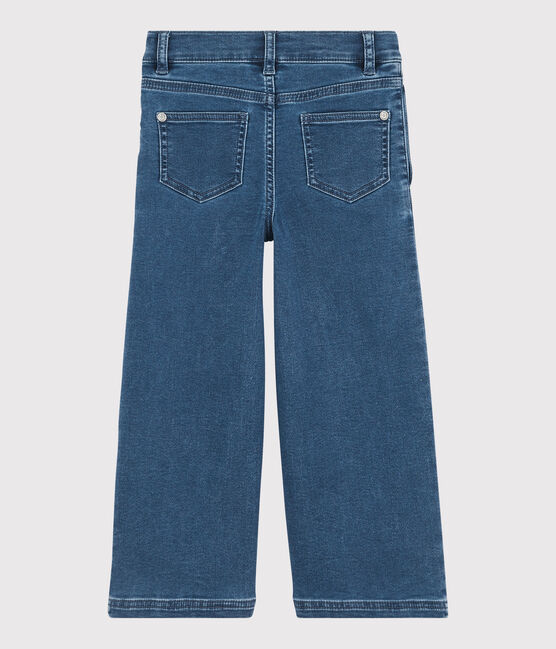 Pantaloni flare in denim bambina blu DENIM BLEU DELAVE