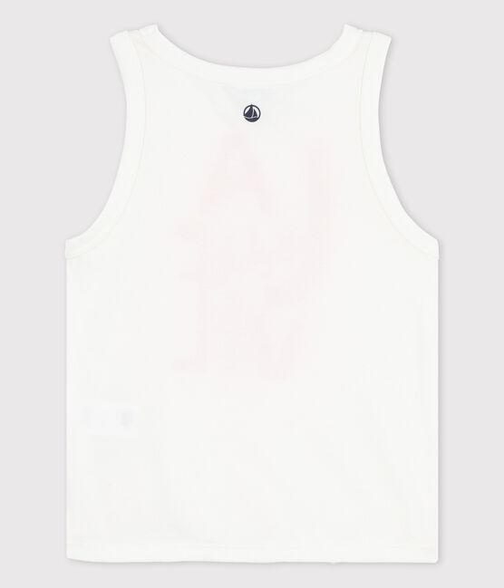 Canottiera in cotone bambina bianco MARSHMALLOW