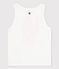 Canottiera in cotone bambina bianco MARSHMALLOW