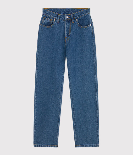 Pantaloni donna in denim dal taglio dritto blu DENIM MOYEN