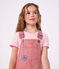 T-shirt a maniche corte a righe bambino rosa/bianco