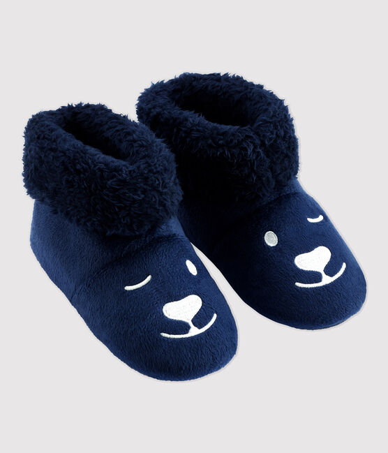 Pantofole bambino / bambina in pile blu MEDIEVAL