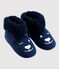 Pantofole bambino / bambina in pile blu MEDIEVAL