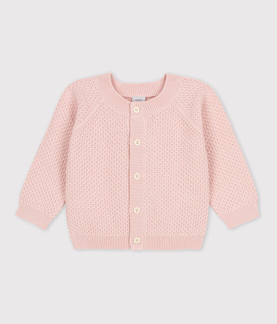 Cardigan in maglia di cotone per neonati rosa SALINE