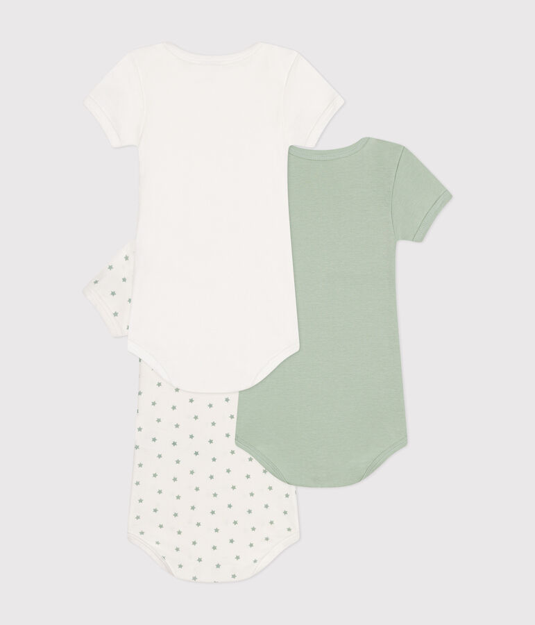 Confezione da 3 body beb&egrave; a maniche corte in cotone multicolore