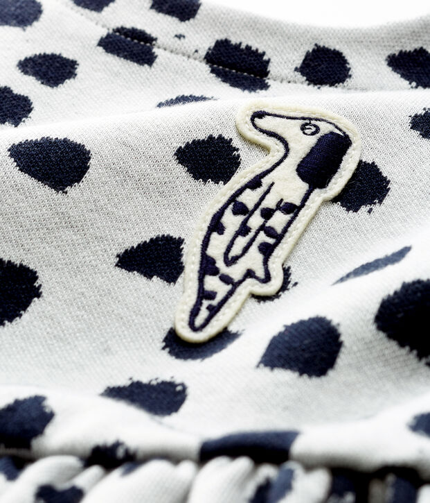 Abito a maniche lunghe da beb&egrave; femmina Jean Jullien bianco/DOTTIES