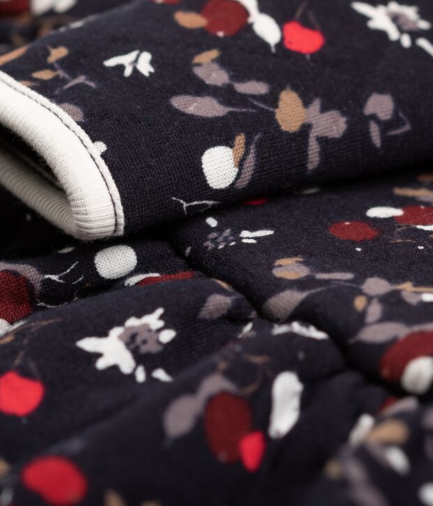 Abito a manica lunga beb&egrave; in cotone. blu/multicolore