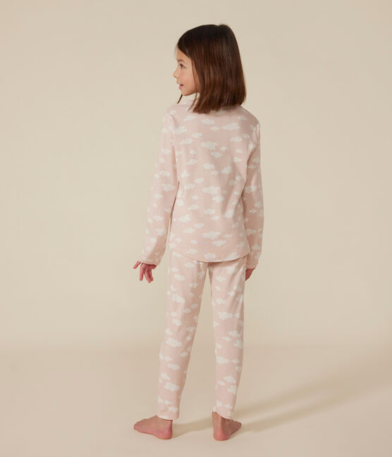 Pigiama bambino fantasia nuvole in cotone SALINE/ MARSHMALLOW
