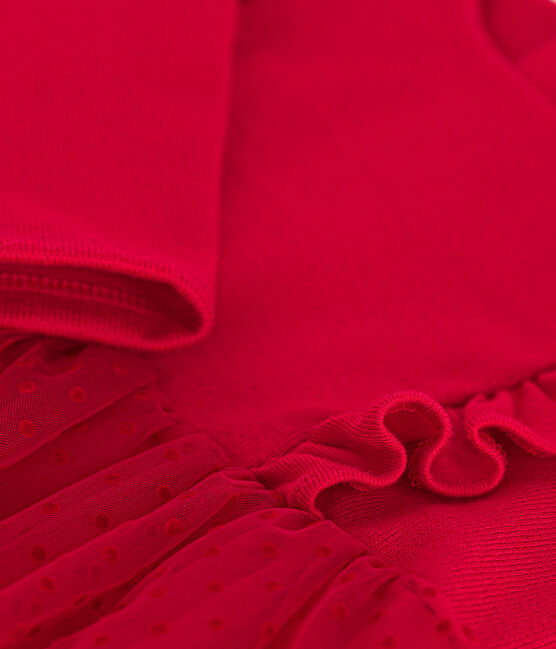Abito in cotone e tulle neonato COULIS