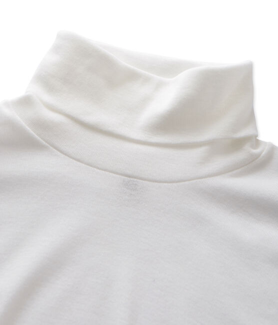 Dolcevita donna in cotone leggero bianco Lait