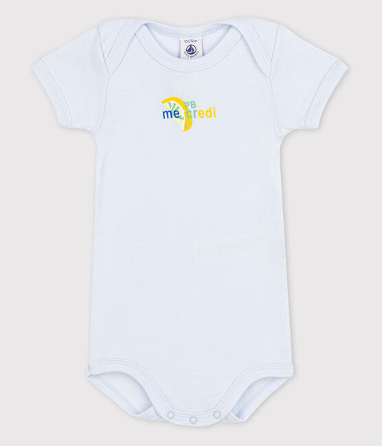 Body manica corta bebè blu FRAICHEUR