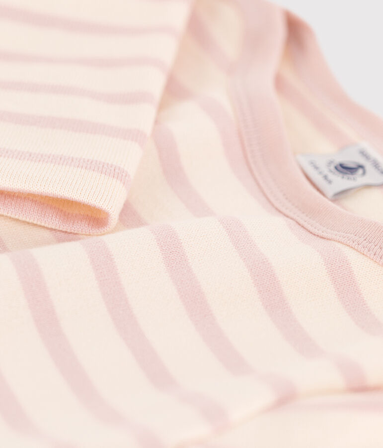 Marini&egrave;re bambino unisex in cotone ecru/rosa