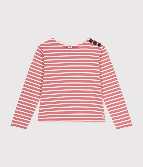 Marinière donna abbottonata in cotone rosa ROSEWOOD/ AVALANCHE