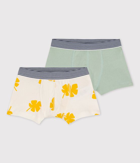 Confezione da 2 boxer bambino con palme grandi in cotone variante 1