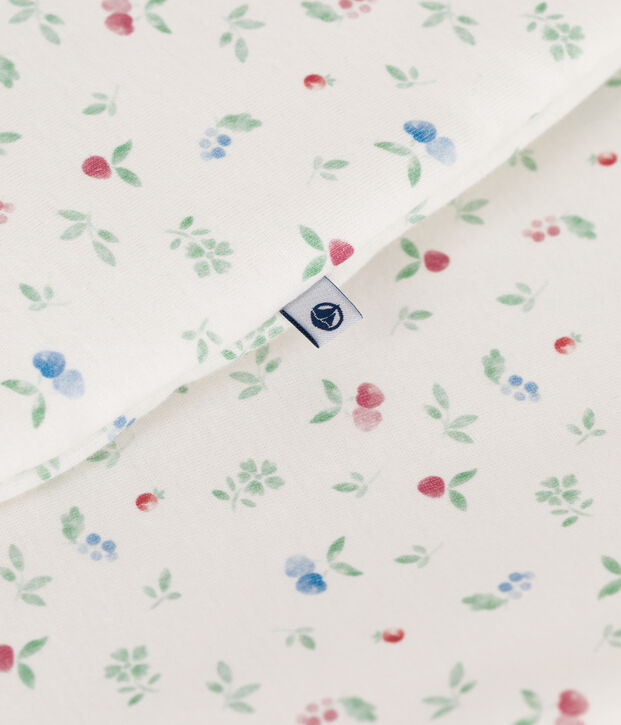 Sacco nanna in cotone con frutta stampata TOG 2.5 neonato bianco/multicolore
