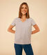 T-shirt LE DROIT scollo a V in cotone Donna