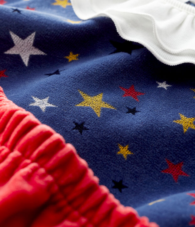 Completo due pezzi beb&egrave; femmina blu/multicolore