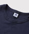 T-shirt girocollo iconica in cotone Donna blu SMOKING
